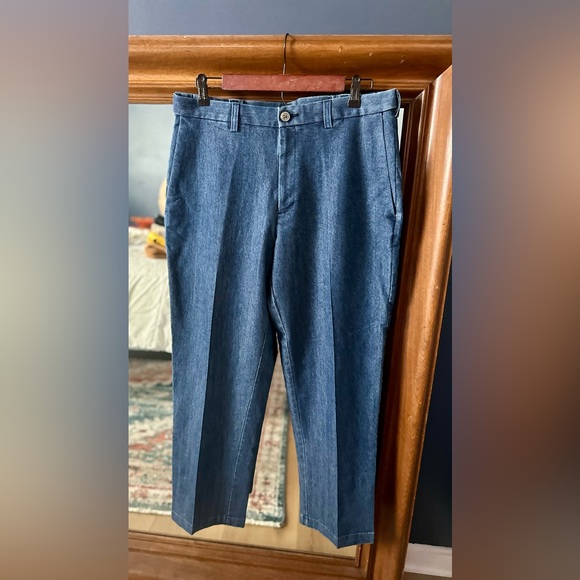 Haggar Premium Stretch Denim Jeans Seam Trouser work to weekend - Picture 1 of 3